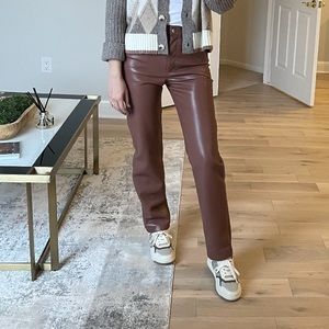 Aritzia Melina tall high rise mocha sorbet size 0